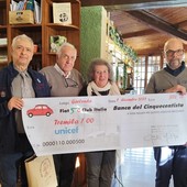 Solidarietà, il Fiat 500 Club di Garlenda dona tre mila euro all’Unicef Imperia