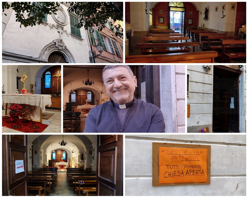Sanremo: il Festival è anche preghiera, don Fabrizio Gatta accoglie tutti gli operatori alla Chiesa della Marina (Video)