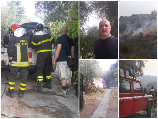 Incendio di Costa d'Oneglia, la testimonianza di un residente: &quot;Le fiamme a venti metri da casa&quot; (Video)