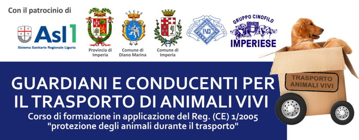 Diano Marina: scatta il 3 giugno il primo corso di formazione 'Guardiani e conducenti  per il trasporto di animali vivi'