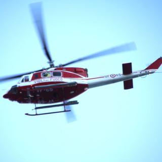In arrivo l'elicottero dei Vigili del Fuoco da Torino per soccorrere la mucca caduta ieri in un dirupo