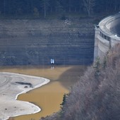 La diga di Tenarda nell'ottobre scorso