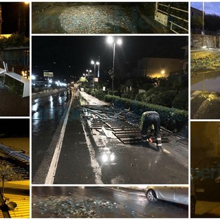 Temporale nella notte e danni contenuti tra San Lorenzo e Diano Marina: situazione sotto controllo (Foto)
