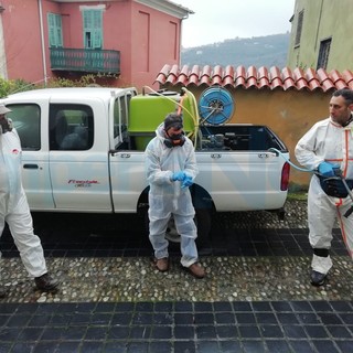 Pontedassio: partita nel pomeriggio la disinfezione delle strade per fronteggiare il #Coronavirus (Foto)