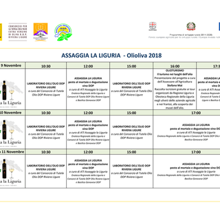 Assaggia la Liguria: i tre prodotti certificati del nostro territorio protagonisti in un ciclo di eventi di 'agro-cultura”'