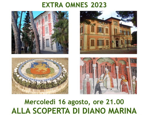 Diano Marina: mercoledì prossimo alle 21 al Marm nuovo appuntamento serale con ‘Extra omnes!’ Diano Marina: mercoledì prossimo alle 21 al Marm nuovo appuntamento serale con ‘Extra omnes!’