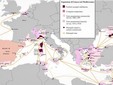 Espansione e rotte commerciali della Repubblica di Genova “Compagna Communis Ianuensis“ (immagine tratta da www.giustiniani.info)