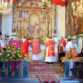 Aurigo: grande festa ieri per il Santo patrono con la Messa celebrata dal Vescovo Olivieri (Foto)
