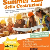 Formedil Imperia lancia il “Summer Lab delle Costruzioni”: tecnologia, creatività, sicurezza e divertimento per ragazzi dai 12 ai 14 anni Formedil Imperia lancia il “Summer Lab delle Costruzioni”: tecnologia, creatività, sicurezza e divertimento per ragazzi dai 12 ai 14 anni