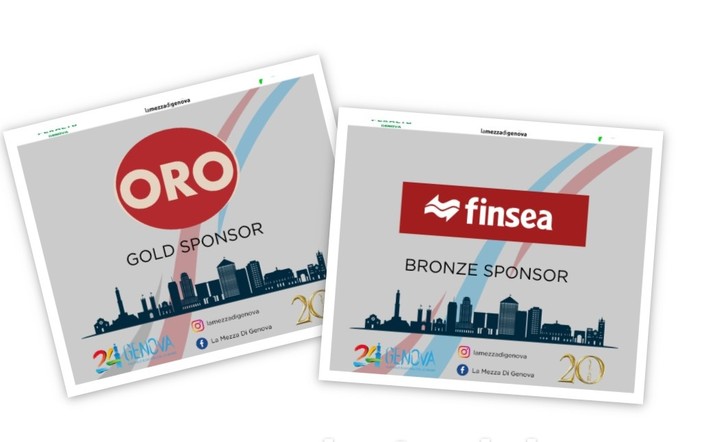 Finsea e Latte Oro Bronze e Gold Sponsor della Mezza di Genova Finsea e Latte Oro Bronze e Gold Sponsor della Mezza di Genova