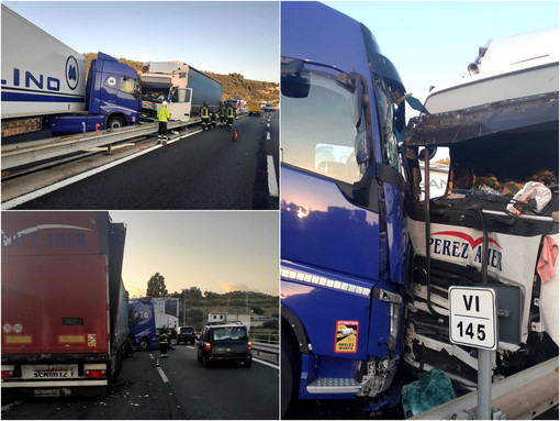 L'incidente sulla A10 tra Sanremo e Bordighera