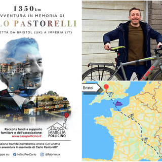 1350 km in bici per ricordare Carlo Pastorelli: sabato via al viaggio di Musso da Bristol a Imperia