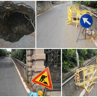 Imperia: un cratere a due passi da Villa Grock, i residenti di via Roncati Carli "Situazione inspiegabile e pericolosa" (Foto)