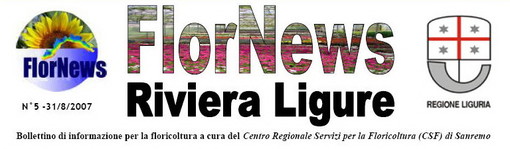 Sanremo: è stato pubblicato il numero 296 di FlorNews - Riviera Ligure