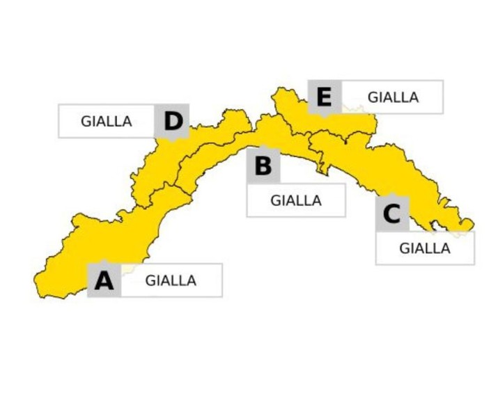 Liguria, allerta gialla Arpal per temporali domenica 13 luglio Liguria, allerta gialla Arpal per temporali domenica 13 luglio