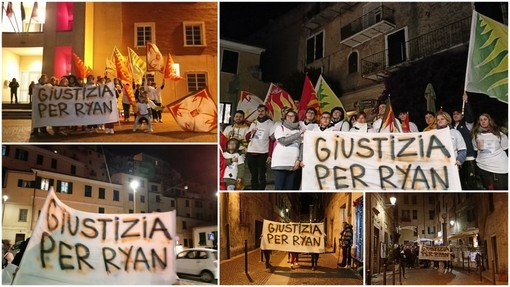Manifestazione dalla città alta al Comune, Ventimiglia chiede &quot;Giustizia per Ryan&quot; (Foto e video)