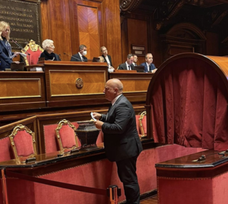 Gianni Berrino al voto in Senato