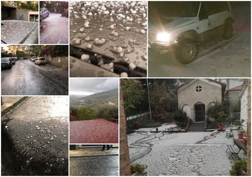 Maltempo: cella temporalesca sulla nostra provincia, fitta grandinata nella zona di Sanremo (Foto e Video)