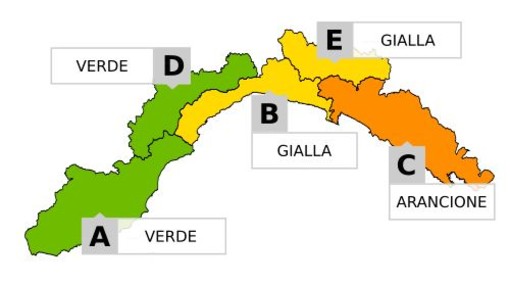 Maltempo: scatta in Liguria l'allerta gialla e arancione, ma nel Ponente ligure rimane verde