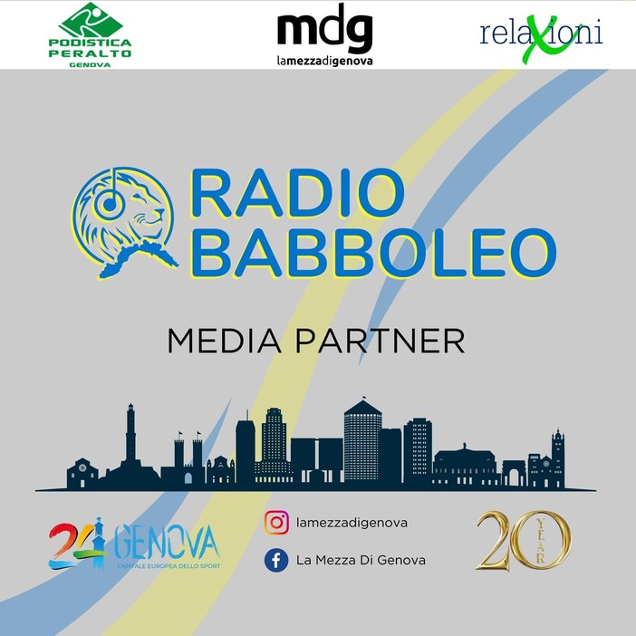 Le radio del Gruppo Babboleo sono media partner della Mezza Di Genova Le radio del Gruppo Babboleo sono media partner della Mezza Di Genova