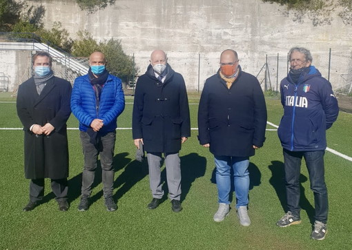 Incontro tra i sindaci di Santo Stefano e Riva Ligure con il presidente della Lnd per il rilancio del campo sportivo Incontro tra i sindaci di Santo Stefano e Riva Ligure con il presidente della Lnd per il rilancio del campo sportivo