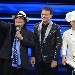 Gianni Morandi, Al Bano, Massimo Ranieri ed Ilaria Salerno (foto presa da quotidiano "L'Arena")