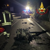 Imperia: incidente in nottata sulla statale 28, perde il controllo dell'auto e finisce contro il guard-rail (Foto)