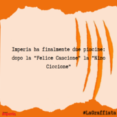 LA GRAFFIATA. Imperia ha finalmente due piscine: dopo la "Felice Cascione" la "Nino Ciccione" LA GRAFFIATA. Imperia ha finalmente due piscine: dopo la "Felice Cascione" la "Nino Ciccione"