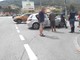 Doppio incidente in pochi minuti, a Pontedassio scontro tra una bicicletta e un'auto di fronte al Bennet (Foto)