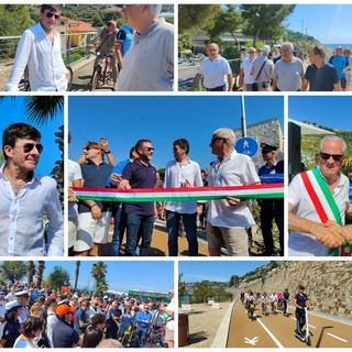 Inaugurato stamattina il tratto di ciclabile tra San Lorenzo e Imperia: Scajola "Entro Pasqua il collegamento con Diano Marina" (Foto e Video) Inaugurato stamattina il tratto di ciclabile tra San Lorenzo e Imperia: Scajola "Entro Pasqua il collegamento con Diano Marina" (Foto e Video)