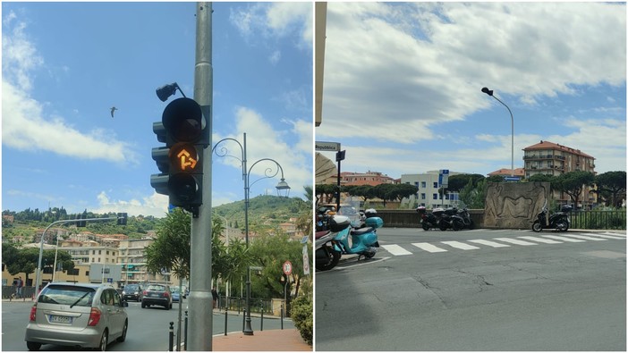 FOTONOTIZIA 2/ Imperia 'smart': da via Della Repubblica divieto di svolta a sinistra per via Manzoni: benvenuti all'era del semaforo pensante