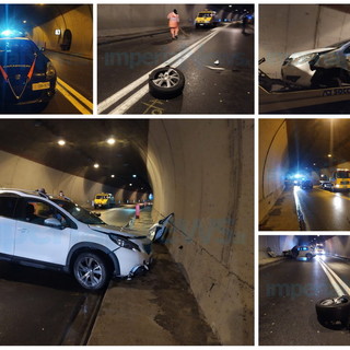 Pontedassio: scontro frontale tra due auto sulla Statale 28, due donne lievemente ferite (Foto)