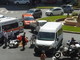Imperia, incidente in piazza Dante, scontro scooter-furgone: ferita 52enne (foto)