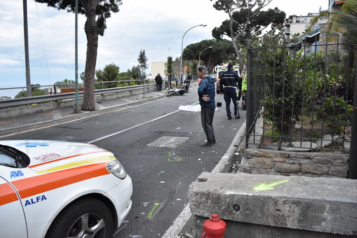Sanremo: serie di rilievi tra ieri ed oggi sul luogo dell'incidente mortale di via P.Semeria, domani verrà disposta l'autopsia