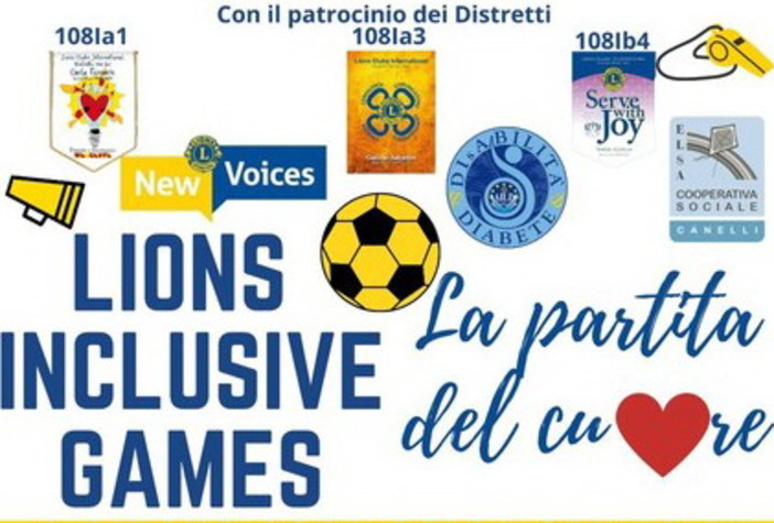 Dal Piemonte: sabato allo stadio di Canelli si svolgeranno i "Lions Inclusive Games - La Partita del cuore"