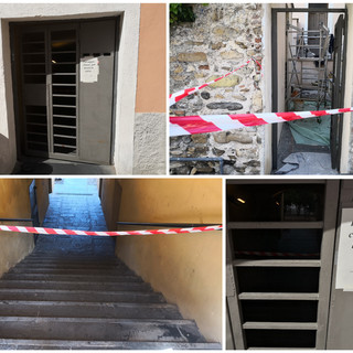 Imperia: lavori in corso, pitturato e pulito il passaggio tra piazza San Giovanni e largo Viale (Foto)