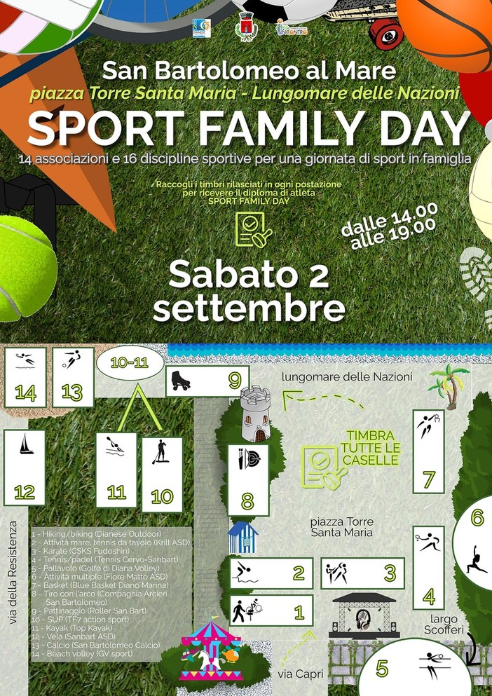 Dan Bartolomeo al Mare: sabato torna lo Sport Family Day, 16 discipline da provare Dan Bartolomeo al Mare: sabato torna lo Sport Family Day, 16 discipline da provare