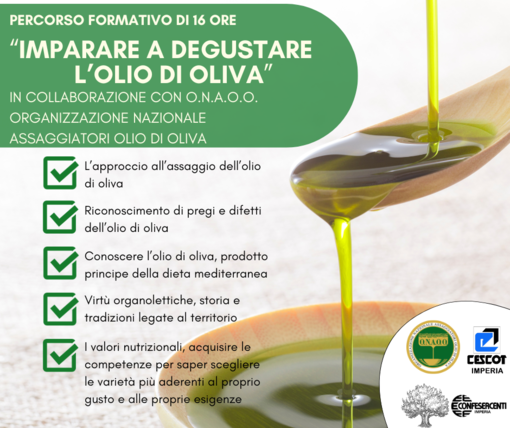 A Imperia il corso dell'Organizzazione Nazionale Assaggiatori di Olio di Oliva