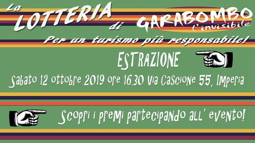 Imperia: raccolta fondi per sostenere l'associazione 'Garabombo', al via la Lotteria. Estrazione il 12 ottobre Imperia: raccolta fondi per sostenere l'associazione 'Garabombo', al via la Lotteria. Estrazione il 12 ottobre