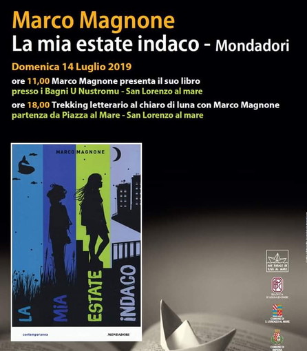 San Lorenzo al Mare: domani sera la presentazione del libro di Marco Magnone ‘La mia estate indaco’