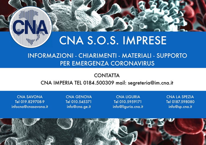 Cna Imperia: uno sportello ‘Sos Imprese’ per fornire supporto e dare risposte agli imprenditori Cna Imperia: uno sportello ‘Sos Imprese’ per fornire supporto e dare risposte agli imprenditori