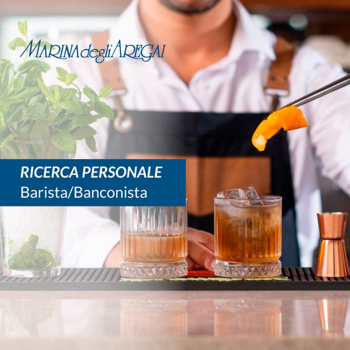Marina degli Aregai srl ricerca barista/banconista da inserire nell'organico del Bar del Porto sito a Santo Stefano al Mare all'interno dell'omonimo Porto turistico di Marina degli Aregai