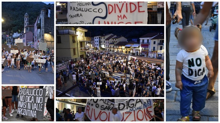 In 500 a Badalucco per dire 'NO alla diga': &quot;Pronti a bloccare le strade e ad altre manifestazioni&quot; (Foto e Video)