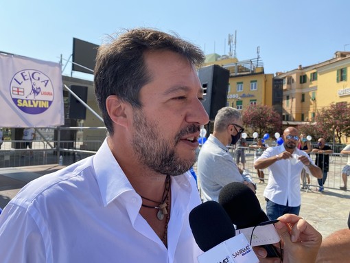 Matteo Salvini a Sanremo Matteo Salvini a Sanremo