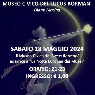 Il Museo Civico del Lucus Bormanidi Diano Marina aderisce alla ‘Notte europea dei Musei’