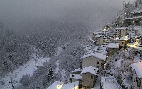 Monesi e Piaggia imbiancate questa mattina