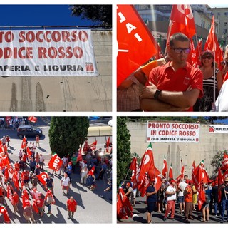 "Pronto soccorso in codice rosso" la CGIL manifesta a sostegno della sanità pubblica (foto e video)