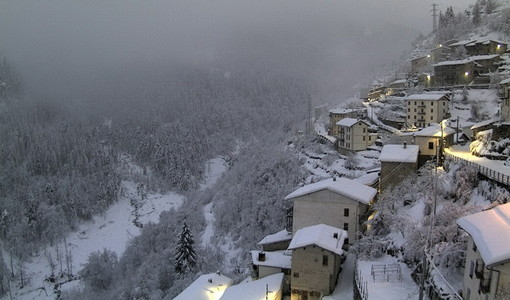 Monesi e Piaggia imbiancate questa mattina