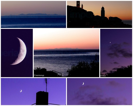Corsica, Luna e il borgo di Cervo immortalati da Marcello Nan nelle ultime giornate terse (Foto)