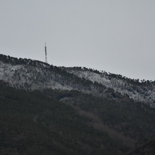 La neve questa mattina a Monte Bignone